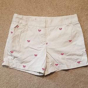 J Crew Factory Tennis Embroidered chinos shorts